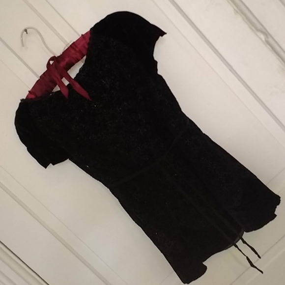 Nine West flocked velvet silk blend blouse sz 4 - Picture 3 of 8